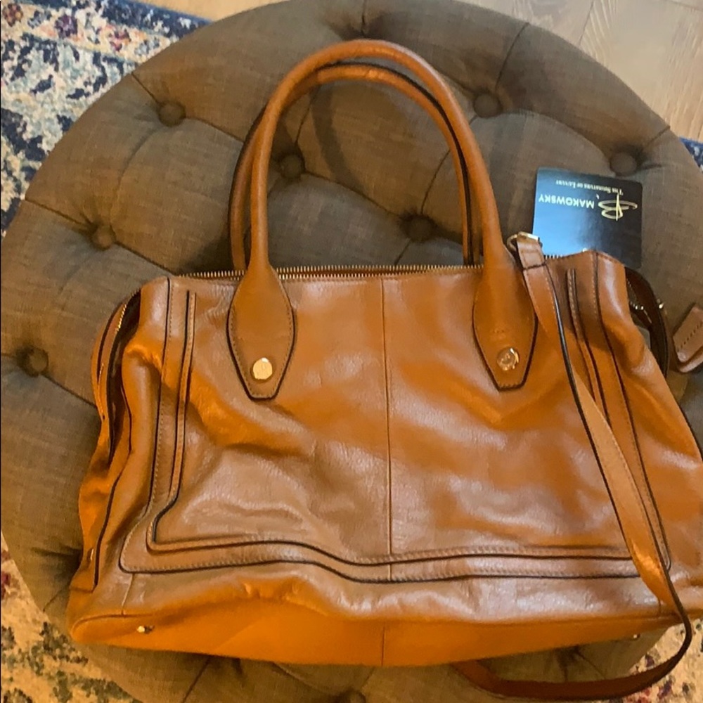 B. Makowsky Genuine Leather Satchel - never used